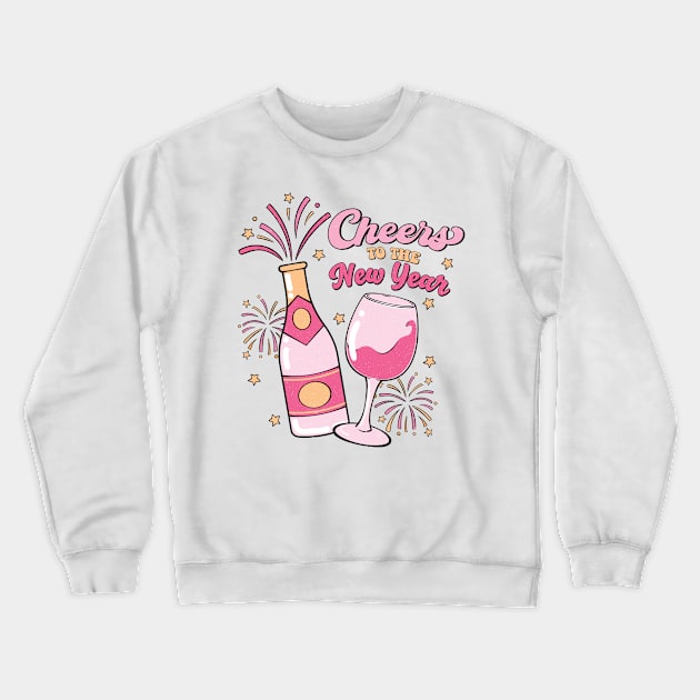 Cheers to the New Year Crewneck Sweatshirt by MZeeDesigns